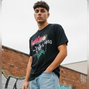 True Religion T-Shirt Black Men's M Buddha Was Here World Tour Graphic.